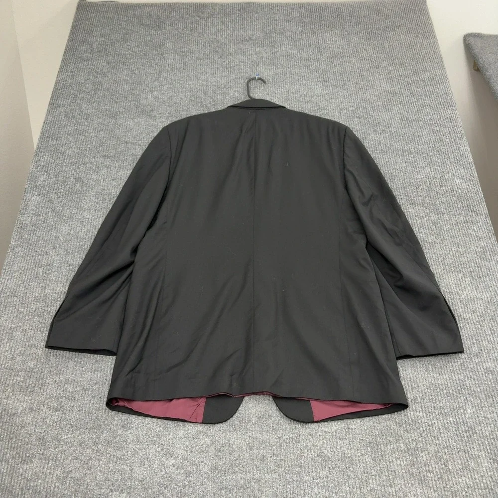 Jos A Bank Tuxedo Jacket Mens 46 Black Wool Peak Lapel Signature Formal Blazer